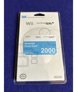 NEW! Nintendo 2000 Points Card - Nintendo Wii / DSi - Factory Sealed Col... - £20.38 GBP