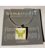 HomeStudio Arts Butterfly Scrabble Tile Pendant with Silver Chain - $380.13 MXN