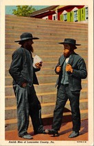 Amish Men of Lancaster County PA Postcard - $10.00