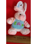 Toy Holiday Wishpets Plush Easter Blue Sweater Bunny Rabbit Stuffed Anim... - £7.43 GBP