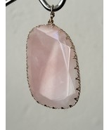 Wrapped Faceted Rose Quartz Pendant J372 - €18,78 EUR