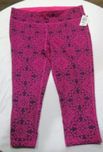 NWT Ideology Women&#39;s 2 piece cropped legging set Pink and Black Large - £23.17 GBP