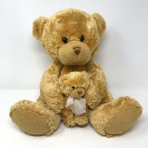 Animal Alley Mama Bear With Cub Plush Toys R Us Tan Vintage 2000 Stuffed Animal - $21.77