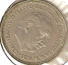 SPAIN 50 Ptas 1957 Coin Fine #101 - $4.54