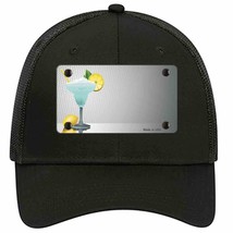 Margarita Time Offset Novelty Black Mesh License Plate Hat - £23.31 GBP