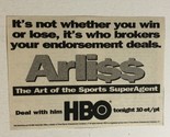 Arliss HBO Tv Series Print Ad Vintage Robert Wuhl TPA2 - £4.66 GBP