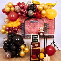 100Pc Easy Diy  Harry Potter Balloons Garland Arch Kit With Bonus Snitch  Harry  - £28.46 GBP