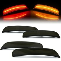 Smoked Front &amp; Rear LED Side Marker Light Lenses For 2015-19 Chrysler 300C / 300 - £74.71 GBP