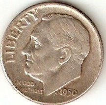 Roosevelt dime 1950 vg thumb200