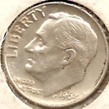 Roosevelt Dime 1964-D  EF - £3.95 GBP