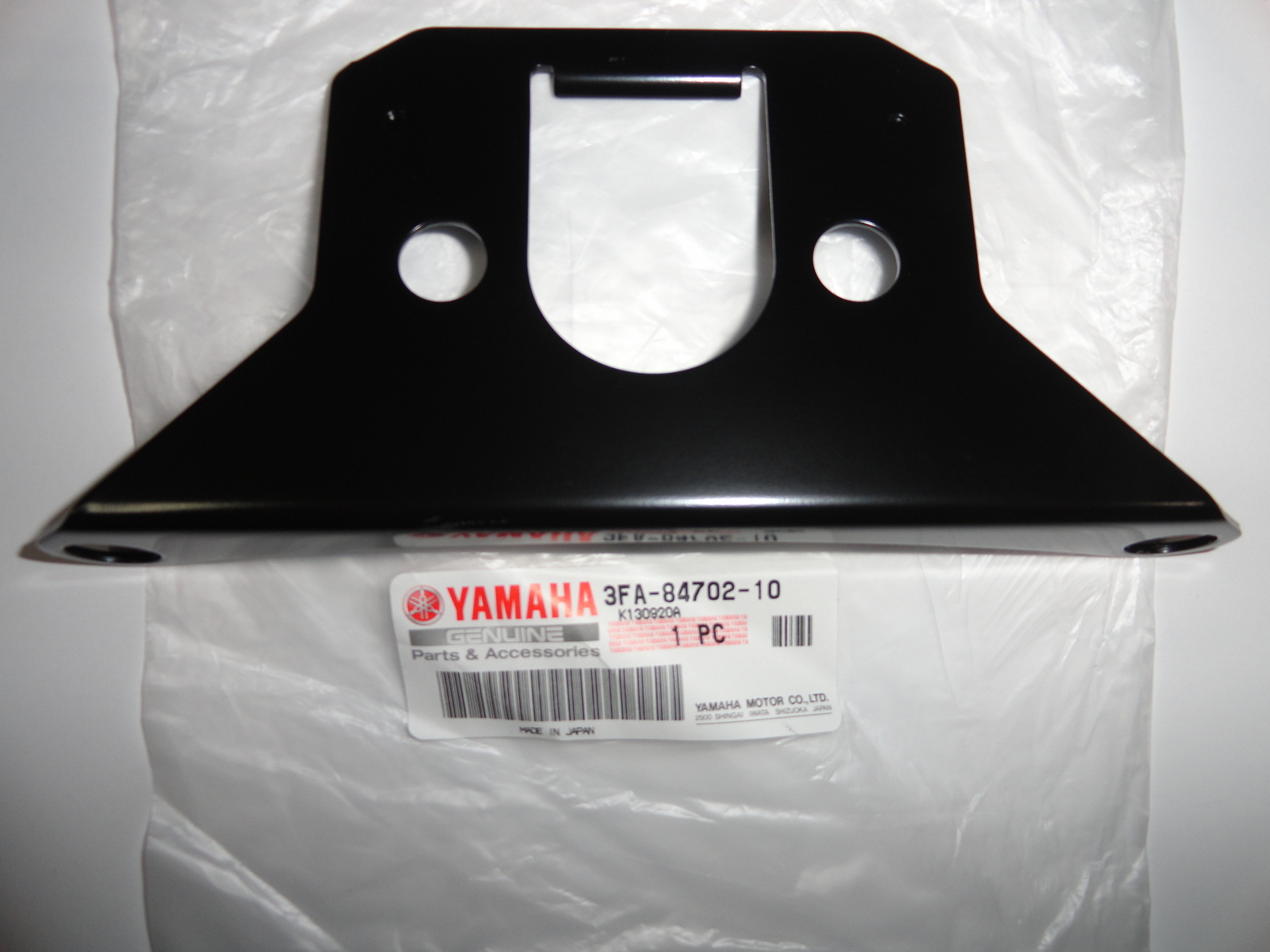 Tail Brake Light Bracket & Rubber Grommets – For Yamaha Blaster 200 / Banshee 350 / Warrior 350 / Raptor, Black Iron/Rubber