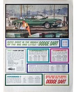 Dodge Dart Dock on the bay couple 1962 Vintage Print Ad - $238.15 MXN