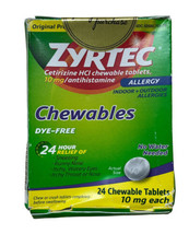 Zyrtec 24 Hour Allergy Relief Chewables, Cetirizine HCl, 19 tabs Exp 04/... - £11.71 GBP