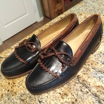Allen Edmonds Men’s Woodstock Shoes Black Brown Tassels Leather Loafers ... - £62.51 GBP