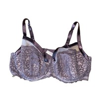 Cacique Seriously Sexy Purple Lace Underwire Balconette Bra Size 42DDD - $27.37