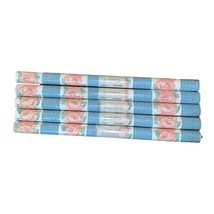 New Market LTD Wallpaper NEW 5 Double Rolls Blue Pink Roses - $118.80