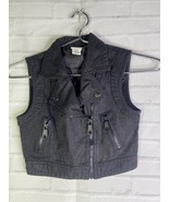 Harajuku Mini for Target Girls Denim Jean Sleeveless Jacket Black Shimme... - £12.01 GBP