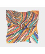 50 Inch Square Scarf Head Wrap or Tie | Pop Art Rainbow Colors | Silky S... - £54.93 GBP