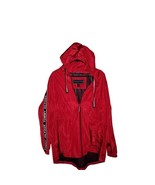 Tommy Hilfiger Womens XL Jacket Windbreaker Crimson Red Rain Hooded Zip ... - $65.96 CAD