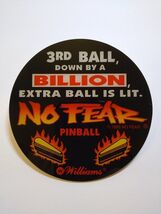 No Fear Pinball Round Coaster Williams Pinball 1995 Flame Design Collect... - $10.52