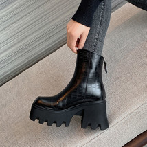 Ankle Platform Boots Autumn And Winter Waterproof Platform Shoes Fashion Women&#39;s - £46.20 GBP