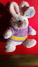 Toy Holiday Wishpets Plush Easter Purple Sweater Bunny Rabbit Stuffed An... - £7.56 GBP