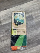 New Creative Welcome Large Flag Frog 28&quot; x 44&quot; Stitched Green, Orange, - £15.65 GBP