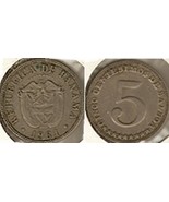 Panama 1961 Five Cents  - £3.81 GBP