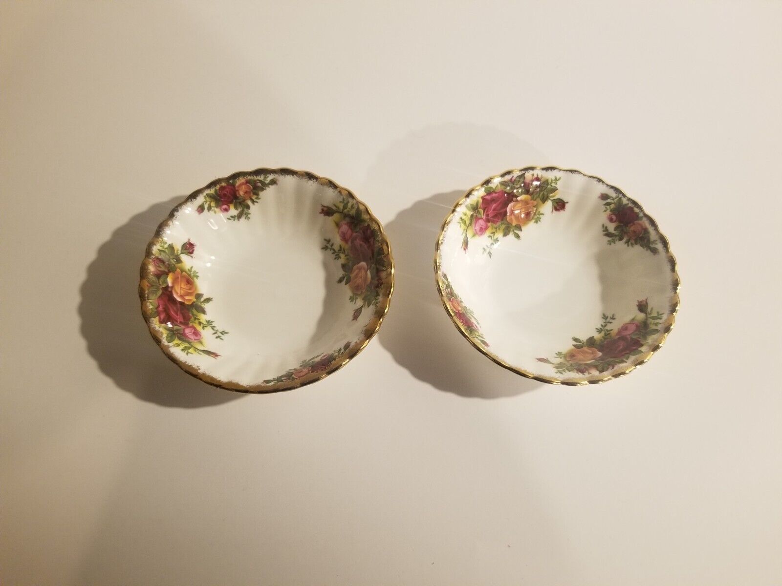 Primary image for Royal Albert Old Country Roses Fruit Bowls (2) 5 1/4 inch England Bone China