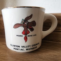 Vintage Boy Scouts Pedro Boys Life Clinton Valley Council Pontiac MI Mug... - $9.47