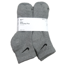 Nike Everyday Plus Cushioned Dri-Fit Ankle Socks 6 Pack Men&#39;s Size 8-12 Grey NEW - £21.62 GBP