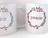 2X Coffee Cups Mugs JOY &amp; PEACE - £7.05 GBP