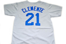Clemente #21 Santurce Crabbers Puerto Rico New Men Baseball Jersey Grey Any Size image 2