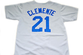 Clemente #21 Santurce Crabbers Puerto Rico New Men Baseball Jersey Grey Any Size image 5