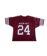 Stilinski #24 Beacon Hills Lacrosse Jersey Teen Wolf TV Serie Maroon Any... - $47.83 CAD+