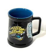 Jacksonville Jaguars NFL 1999 Embossed 3D Logo Ceramic Mug Stein Black &amp;... - $27.71