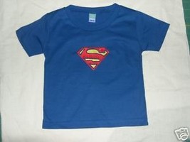 Boy's Royal Blue T-SHIRT Superman Personalized Sz 14-16 Boy's Name Embroidered ! - £16.02 GBP