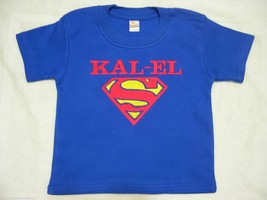 BOY&#39;S ROYAL BLUE TEE T-SHIRT SUPERMAN PERSONALIZED with Child&#39;s Name Sz ... - $19.99
