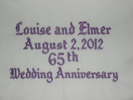 SET OF 2 PERSONALIZED WHITE PILLOWCASE WEDDING ANNIVERSARY DESIGN YOUR O... - £23.97 GBP
