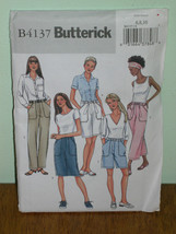 Butterick Pattern 4137 Sz 6 8 10 Skirt Shorts Pants Semi Fitted, Straight Legged - £4.66 GBP