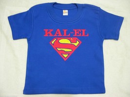 Boy&#39;s Royal Blue Superman Tee T Shirt Personalized With Child&#39;s Name Sz 2 T Or 3 T - £16.07 GBP