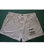 PERSONALIZED BOXERS GROOM WHITE WEDDING GIFT SIZE 42-44 Embroidered w/yo... - £11.84 GBP