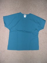 PERSONALIZED SCRUB SNAP TOP SHIRT CARIBBEAN BLUE POLY/COTTON Sizes XS, S... - $13.99+
