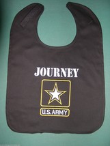 U.S. US ARMY PERSONALIZED BABY BIB BIBS BLACK MILITARY Large + Embroider... - £12.53 GBP