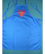 CHILD KID CHILD&#39;S SUPERMAN ROYAL BLUE APRON PERSONALIZED SIZE MEDIUM 23.... - £15.94 GBP