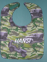 Ford Pickup Jeep Jeeps Pickup Camouflage Baby Bib +Personalized Free Large Heavy - £11.98 GBP