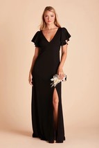 Birdy Grey HANNAH DRESS CREPE BLACK Large NWOT  BRIDESMAID WEDDING - $671.54 MXN