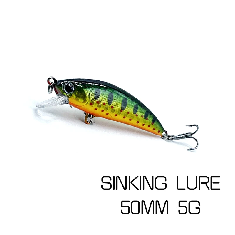 Sporting THRITOP Hot Hard Bait Sinking Minnow 50MM 5G TP174 Pike BA Wobbler 5 Co - £23.90 GBP