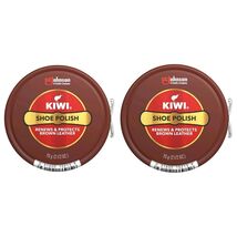 Kiwi Brown Shoe Polish 2.5oz 70g 2 Pack Renews &amp; Protects Leather Shoes ... - $19.74