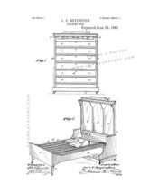 Folding Bed Patent Print - White - £5.98 GBP+